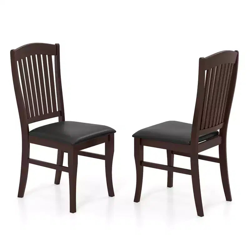 Costway Modern Dining Chairs Set of 2 Armless Kitchen Chairs w/Upholstered Seat