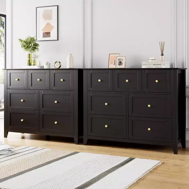 7-Drawer Modern Dresser for Bedroom, Wood Storage Chest with Deep Drawers - Ideal for Living Room, Hallway & Entryway