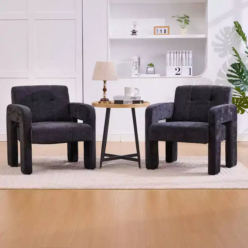 Upholstered Accent Chair Single Sofa Chair Padded Armchair Cozy Reading Chair, Modern Minimalist - ModernLuxe