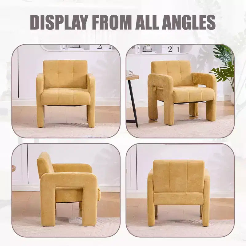 Upholstered Accent Chair Single Sofa Chair Padded Armchair Cozy Reading Chair, Modern Minimalist - ModernLuxe
