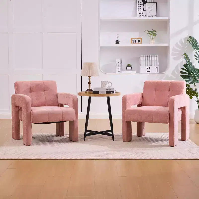 Upholstered Accent Chair Single Sofa Chair Padded Armchair Cozy Reading Chair, Modern Minimalist - ModernLuxe