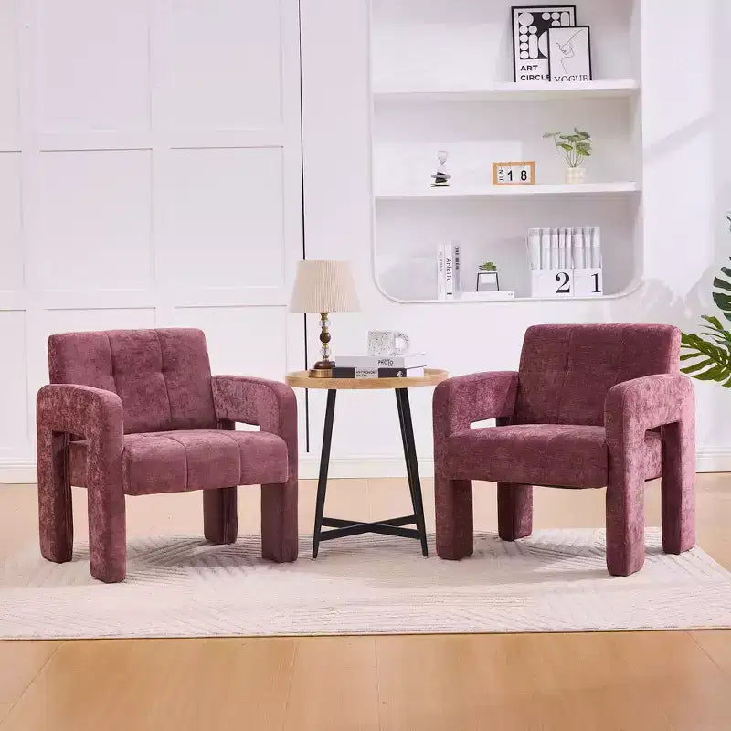 Upholstered Accent Chair Single Sofa Chair Padded Armchair Cozy Reading Chair, Modern Minimalist - ModernLuxe
