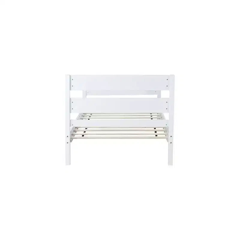 Homy Casa Twin Bed with Solid Wood Headboard and Footboard for Kids or Guest Rooms