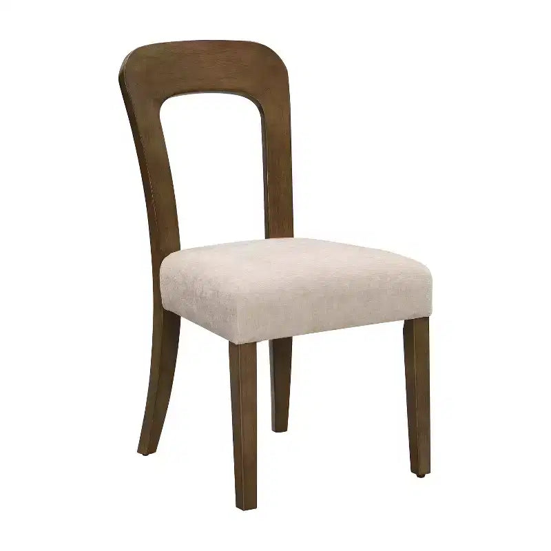 Dining Chairs Set of 2, 330 LBS Weight Capacity, Upholstered Kitchen Side Chairs with Solid Rubber Wood Legs
