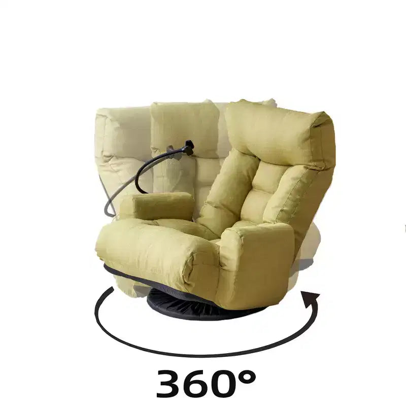 Okak 360Swivel Comfy Sofa Chair Lounge Chair, Recliner with Adjustable Head, Leisure Gaming Chair with Phone Stand for Living Room