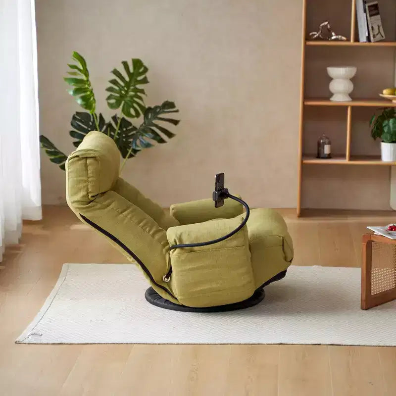 Okak 360Swivel Comfy Sofa Chair Lounge Chair, Recliner with Adjustable Head, Leisure Gaming Chair with Phone Stand for Living Room