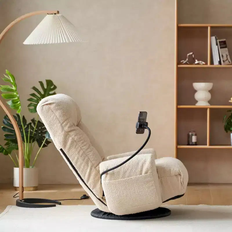 Okak 360Swivel Comfy Sofa Chair Lounge Chair, Recliner with Adjustable Head, Leisure Gaming Chair with Phone Stand for Living Room