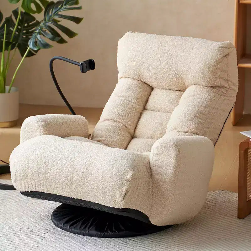 Okak 360Swivel Comfy Sofa Chair Lounge Chair, Recliner with Adjustable Head, Leisure Gaming Chair with Phone Stand for Living Room
