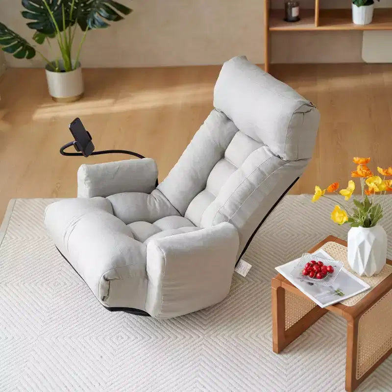 Okak 360Swivel Comfy Sofa Chair Lounge Chair, Recliner with Adjustable Head, Leisure Gaming Chair with Phone Stand for Living Room