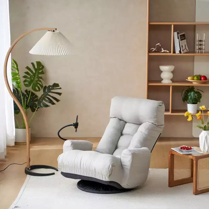 Okak 360Swivel Comfy Sofa Chair Lounge Chair, Recliner with Adjustable Head, Leisure Gaming Chair with Phone Stand for Living Room