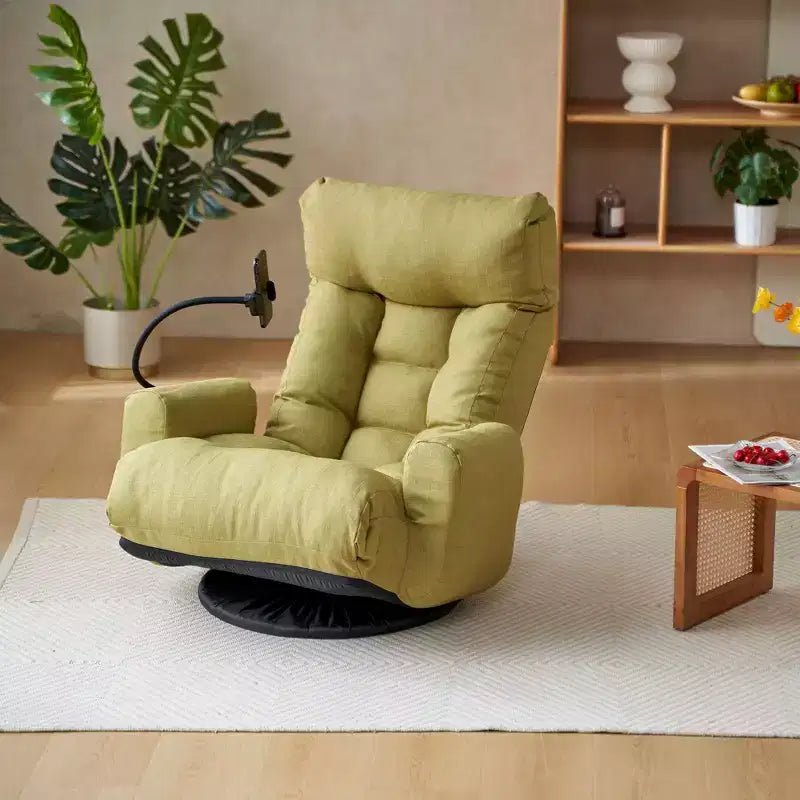 Okak 360Swivel Comfy Sofa Chair Lounge Chair, Recliner with Adjustable Head, Leisure Gaming Chair with Phone Stand for Living Room