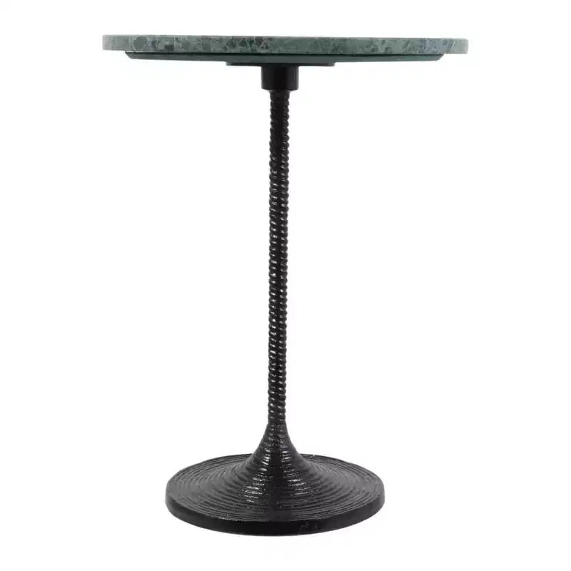 Classic End Table, Side Table, or Small Night Stand for Room Decor - Bold Metal Accent Table with Marble Top Ideal for Living Room - 21