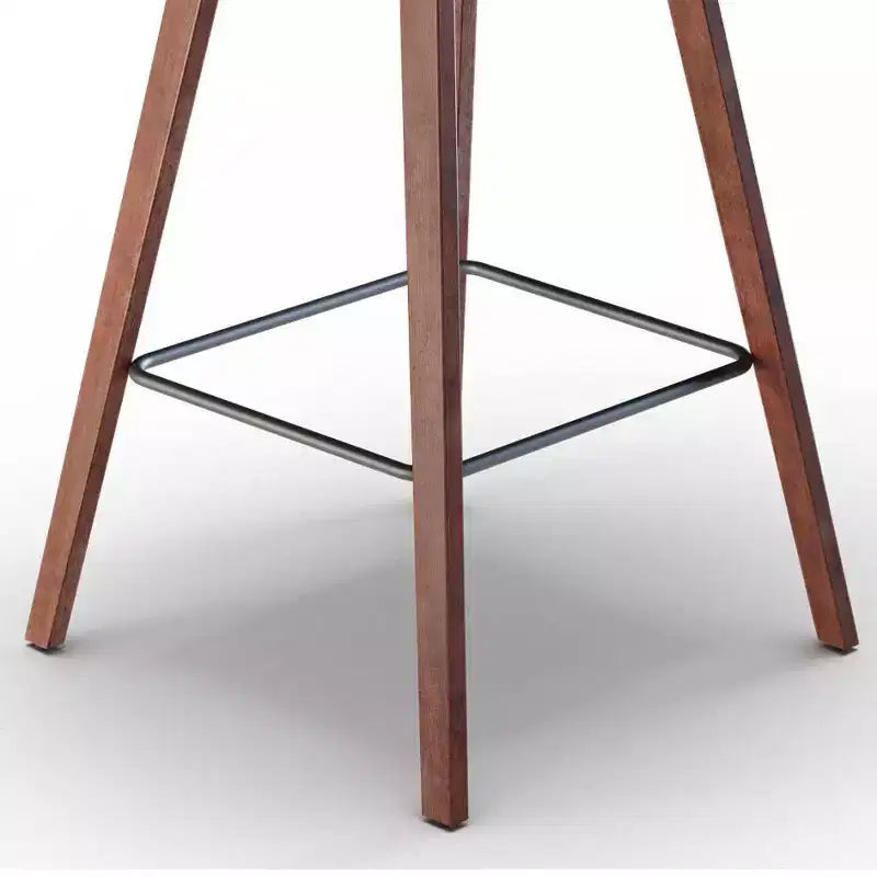 Set of 2 26" Maire Counter Height Barstools Distressed Brown - WyndenHall: Retro Urban, Low-Profile Back, Bentwood Legs