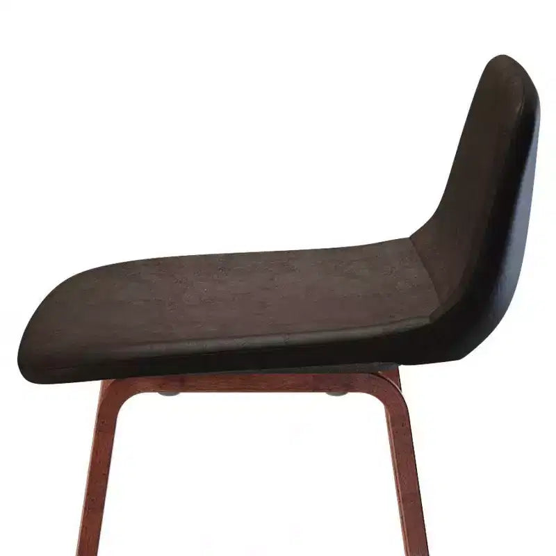 Set of 2 26" Maire Counter Height Barstools Distressed Brown - WyndenHall: Retro Urban, Low-Profile Back, Bentwood Legs
