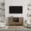 Rowan TV Stand for TVs up to 60" Smoky Brown - Wyndenhall: Contemporary Style, 30-Inch Height, Storage Drawer