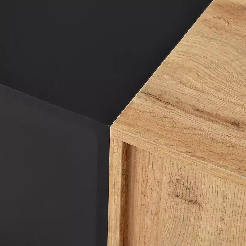 Modern TV Stand for TVs up to 80'', Entertainment Center with Large Storage Cabinet RE-ModernLuxe