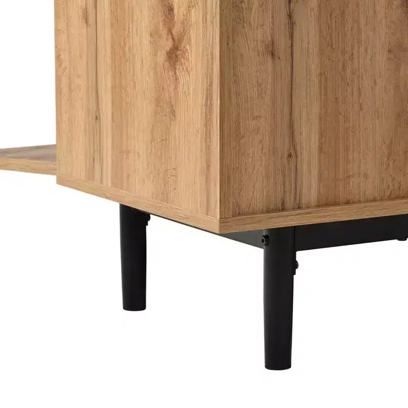 Modern TV Stand for TVs up to 80'', Entertainment Center with Large Storage Cabinet RE-ModernLuxe